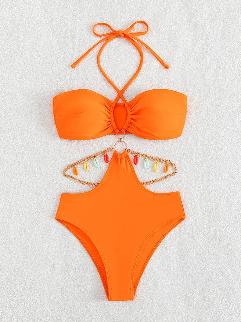 Sexy Orange Swimsuit for Women