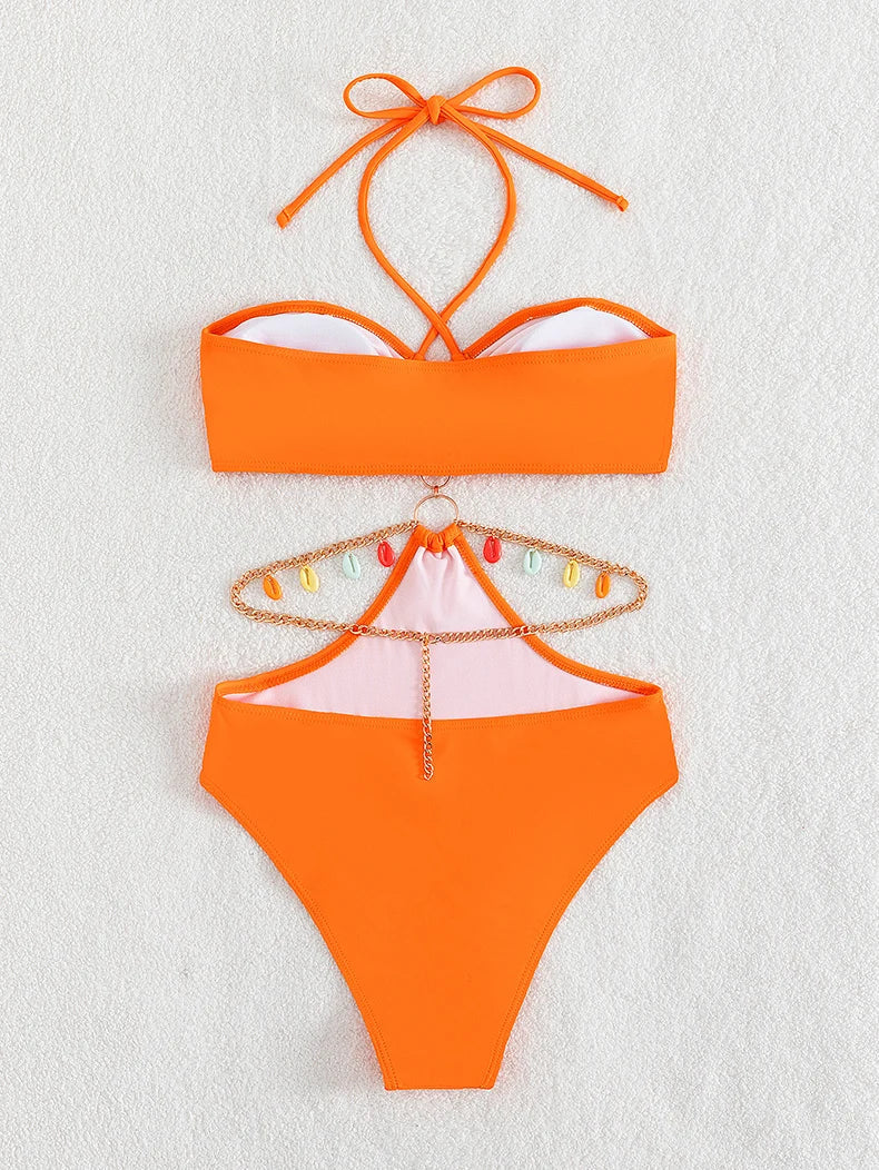 Sexy Orange Swimsuit for Women